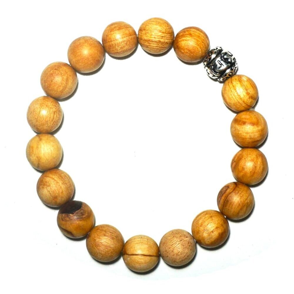 The Enchanting 12MM Palo Santo Bracelet with Sterling Silver Special Bracelets W